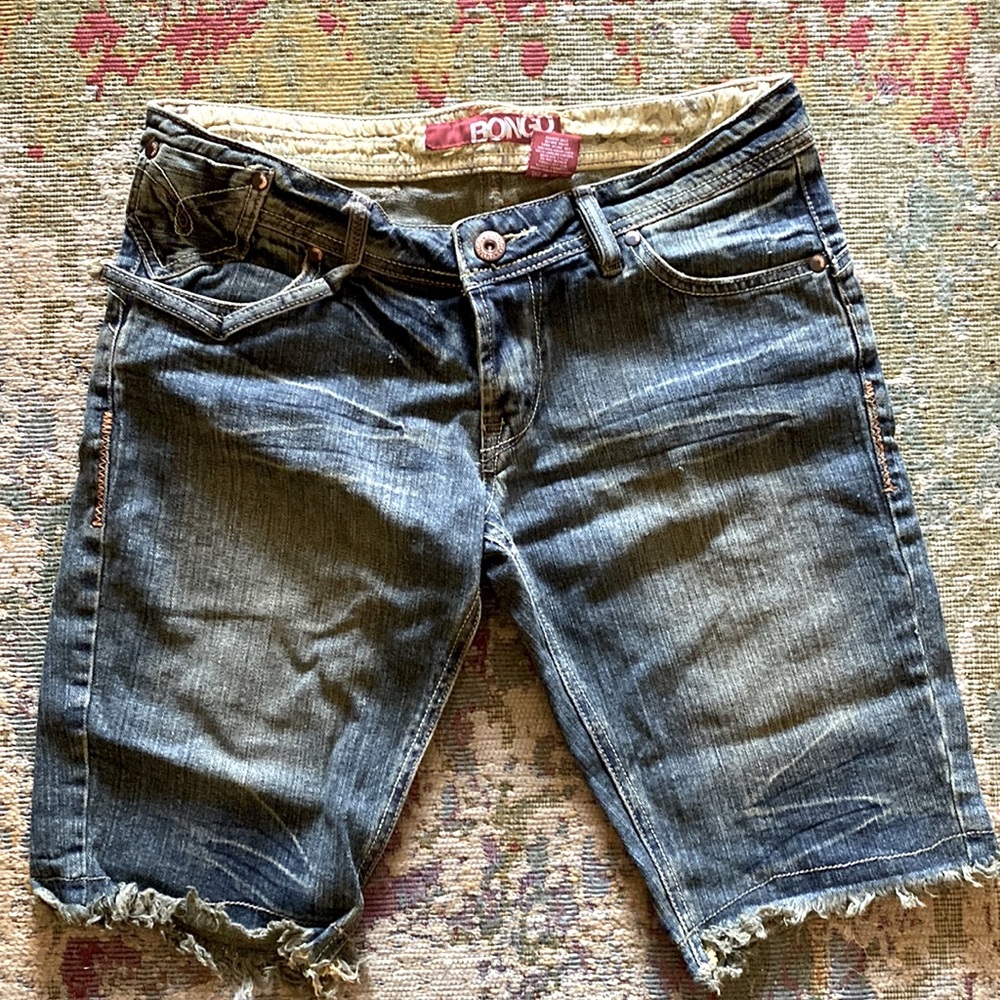 Distressed BONGO denim shorts